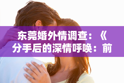 东莞婚外情调查：《分手后的深情呼唤：前女友，我该如何挽回你的心？》