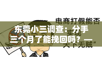 东莞小三调查：分手三个月了能挽回吗？——探索挽回爱情的可能性